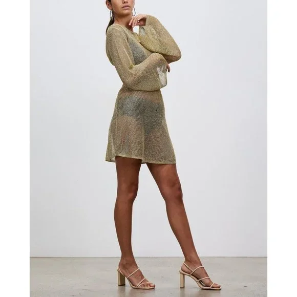 Cult Gaia Hazen Knit Dress in Gold - Picture 13 of 16